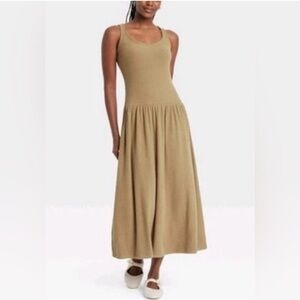 Universal Thread Sleeveless Maxi Dress in Tan